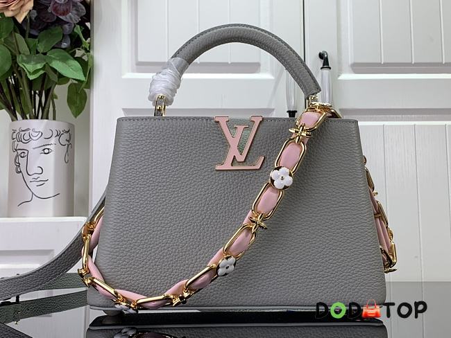 Louis Vuitton LV M48865 Capucines Small Handbag Taro Purple Size 21 x 14 x 8 cm - 1