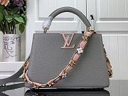 Louis Vuitton LV M48865 Capucines Small Handbag Taro Purple Size 21 x 14 x 8 cm - 1