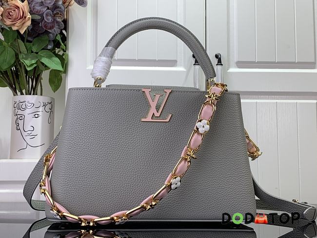 Louis Vuitton LV M48865 Capucines Medium Handbag Taro Purple Size 31.5 x 20 x 11 cm - 1