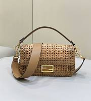 Fendi Baguette Bag In Sand And Brown Size 27 x 6.5 x 15 cm - 1