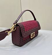 Fendi Baguette Bag In Sand And Red Size 27 x 6.5 x 15 cm - 5