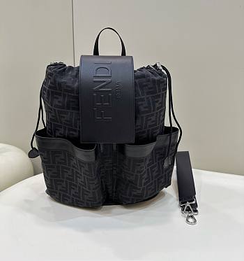 Fendi Backpack Black Size 31.5 x 16 x 36 cm