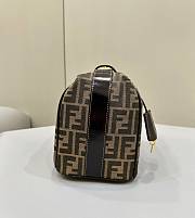 Fendi Brown Zucca Jacquard Vanity Bag Size 26 x 15 x 19 cm - 4