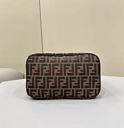 Fendi Brown Zucca Jacquard Vanity Bag Size 26 x 15 x 19 cm - 2
