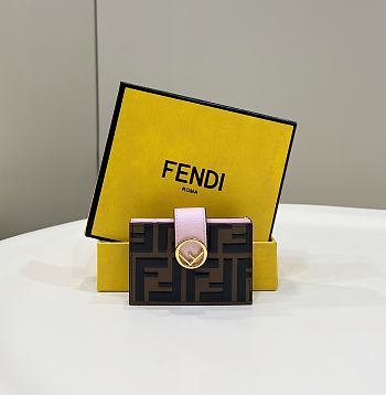 Fendi Card Holder Pink Size 10 x 6 cm