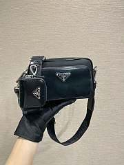 Prada Re-Nylon And Glossy Leather Black Bag Size 18 x 11.5 x 5 cm - 6