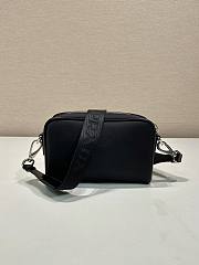 Prada Re-Nylon And Glossy Leather Black Bag Size 18 x 11.5 x 5 cm - 4