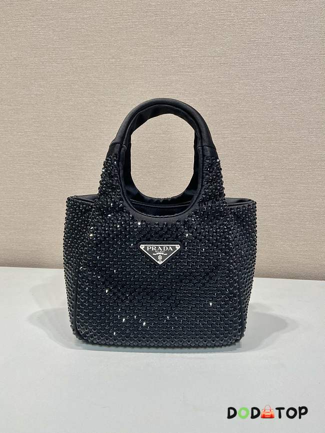 Prada Embellished Satin Mini Handbag Size 18 x 16 x 10 cm - 1