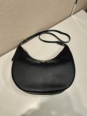 Prada Arqué Large Leather Shoulder Bag Black Size 35 x 22.5 x 8 cm - 3