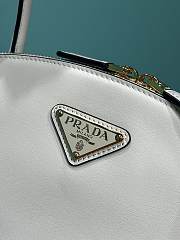 Prada Long Handle Zipper Dumpling Bag White Size 26 x 17 x 9 cm - 2