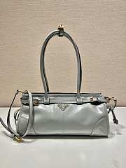 Prada Medium Leather Handbag Grey Size 32 x 15.5 x 12 cm - 1