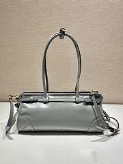 Prada Medium Leather Handbag Grey Size 32 x 15.5 x 12 cm - 6