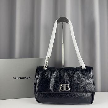 Balenciaga Monaco Chain Bag Black Size 27.9 x 18 x 9.9 cm