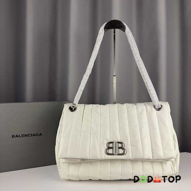 Balenciaga Monaco Chain Bag White Size 32.5 x 22 x 9.9 cm - 1