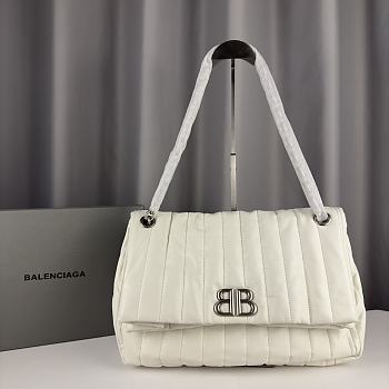 Balenciaga Monaco Chain Bag White Size 32.5 x 22 x 9.9 cm