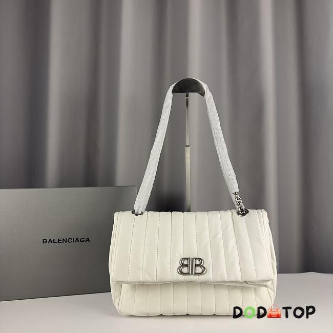 Balenciaga Monaco Chain Bag White Size 27.9 x 18 x 9.9 cm - 1