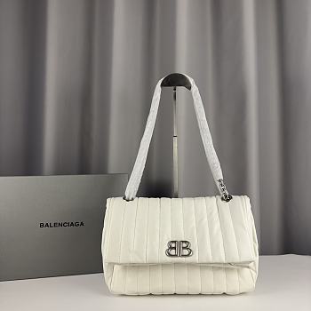 Balenciaga Monaco Chain Bag White Size 27.9 x 18 x 9.9 cm
