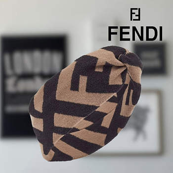 Fendi Logo Headband Brown