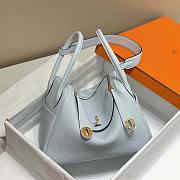Hermes Lindy 26 in Clemence Leather Blue Size 26 x 18 x 14 cm - 1