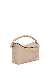 Loewe Small Puzzle Soft Grained Calfskin Sand Size 24 x 10 x 16 cm - 4