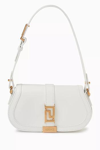 Versace Mini Greca Goddess Shoulder Bag in Calfskin Leather Size 21 x 7 x 11.5 cm