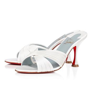 Christian Louboutin Nicol Is Back 85 mm Mules White