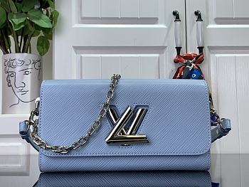 Louis Vuitton Twist West Epi Leather M24550 Blue Size 23.5 x 12 x 7 cm