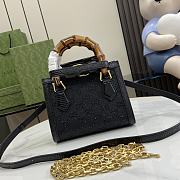  Gucci Diana Mini GG Crystal Tote Bag In Black Size 16 x 20 x 10 cm - 6