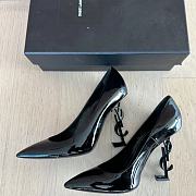 YSL Saint Laurent Opyum Patent Leather Heels Black - 4