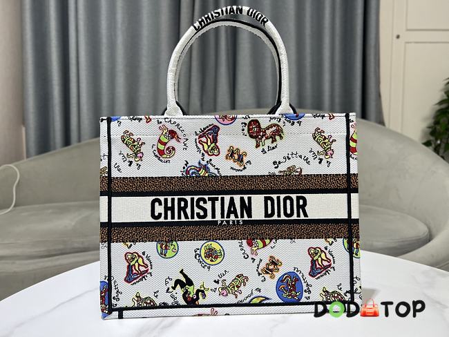 Dior Book Tote Bag Dragon Zodiac Size 36 x 27.5 x 16.5 cm - 1
