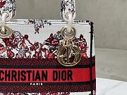 Dior Lady D-Lite Bag White And Red Size 24 x 20 x 11 cm - 2