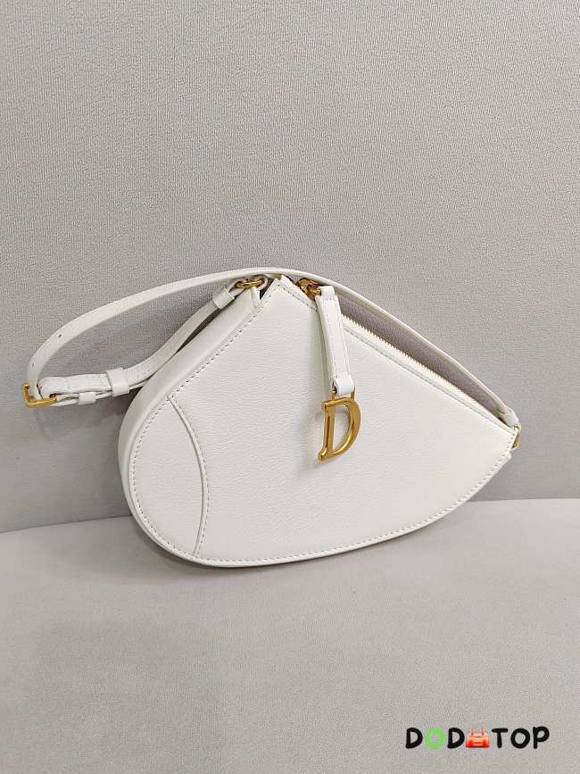 Dior Saddle Clutch White Bag Size 20 x 15 x 4 cm - 1