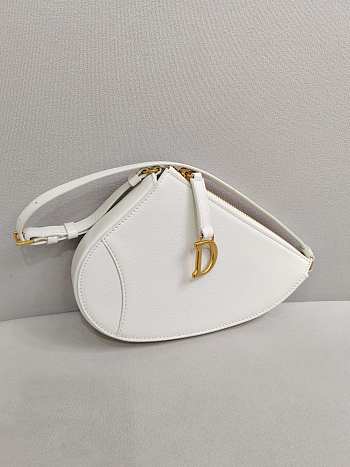 Dior Saddle Clutch White Bag Size 20 x 15 x 4 cm