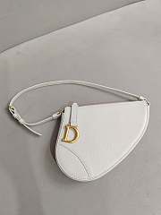 Dior Saddle Clutch White Bag Size 20 x 15 x 4 cm - 4