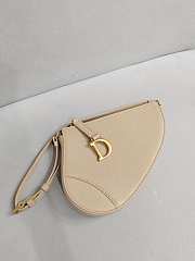 Dior Saddle Clutch Beige Bag Size 20 x 15 x 4 cm - 3