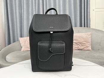  Dior Saddle Backpack Grained Black Size 41.5 x 28.5 x 15 cm
