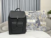  Dior Saddle Backpack Grained Black Size 41.5 x 28.5 x 15 cm - 4
