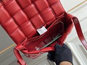 Bottega Veneta Padded Cassette Red Leather Bag Size 26 x 18 x 8 cm - 2