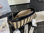 Chanel Raffia Rattan Small Gabrielle Hobo Bag Black Size 20 x 15 x 8 cm - 5