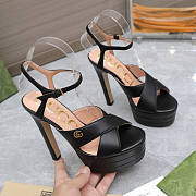Gucci Platform Sandal Heel 13.5cm Black - 1