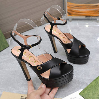Gucci Platform Sandal Heel 13.5cm Black