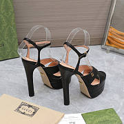 Gucci Platform Sandal Heel 13.5cm Black - 3