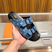 Louis Vuitton Men Slippers Denim - 6