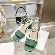Dior Dway Heeled Sandals Green 3.5 cm - 4
