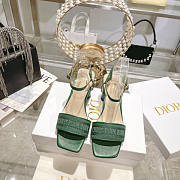 Dior Dway Heeled Sandals Green 3.5 cm - 3