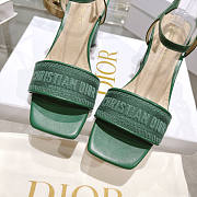 Dior Dway Heeled Sandals Green 3.5 cm - 2