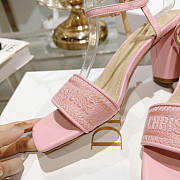 Dior Dway Heeled Sandals Pink 3.5 cm - 5