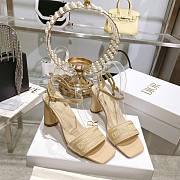 Dior Dway Heeled Sandals Beige 3.5 cm - 1