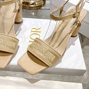 Dior Dway Heeled Sandals Beige 3.5 cm - 6