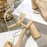 Dior Dway Heeled Sandals Beige 3.5 cm - 2